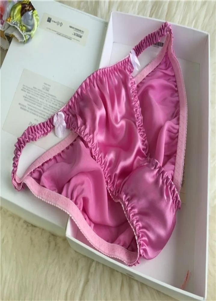 5 Pack 100 Pure Silk Women039s Sexy Bikini Briefs Trosor Underkläder Underkläder MS001 CX2007153635718