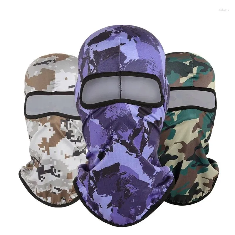 Bandanas 2024 Mode Cyclisme en plein air Masque facial Turban Un trou Camouflage Cagoule Cagoule Couvre-chef