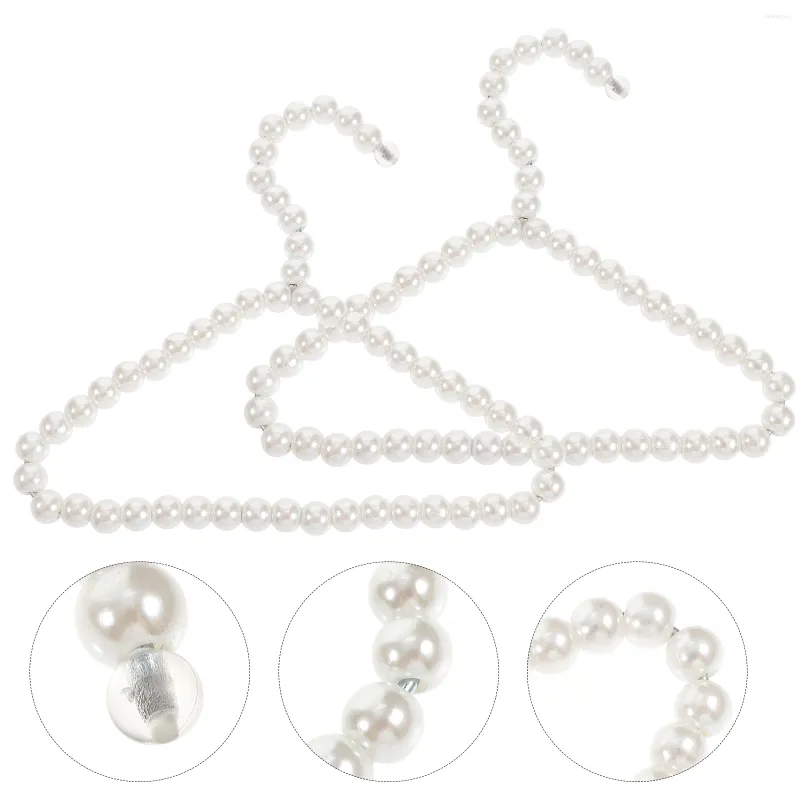 Dog Apparel 2 Pcs Coat Hanger Pet Clothes Dry Clothing Rack Wedding Dress Puppy Pearls Mini