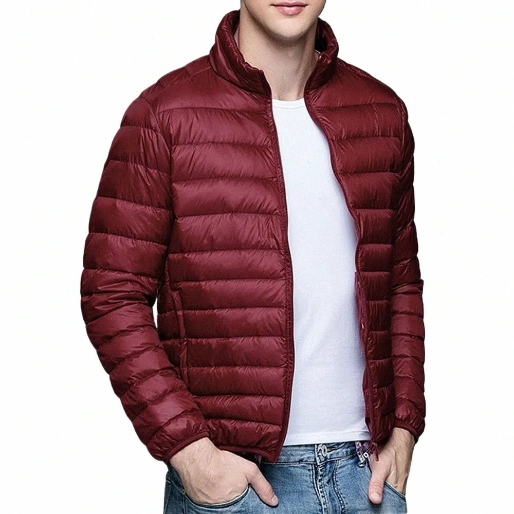 2022 Nouvelle marque décontractée Veste en duvet de canard blanc Hommes Automne Hiver Manteau chaud Homme Ultralight Duck Down Veste Mâle Coupe-vent Parka E9VH #