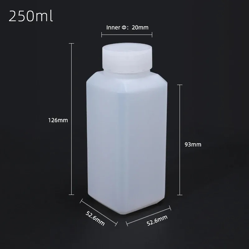 Burkar 10st av 250 ml tom HDPE Bottle M small Mouth Storage Container Cosmetic Lotion Essential Oil Refillerbara flaskor