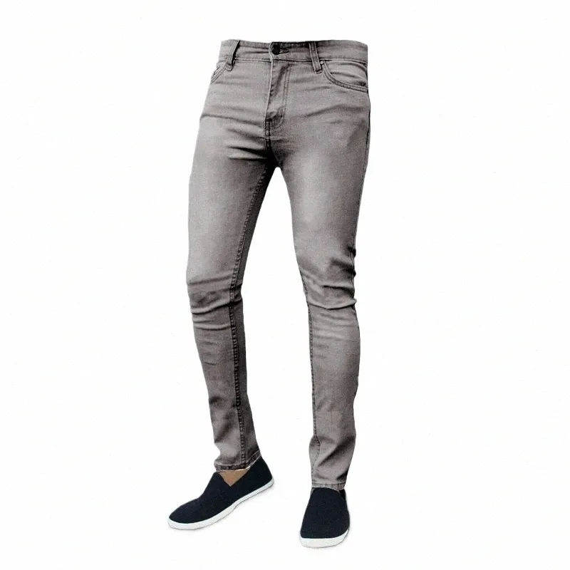 2021 New Gray Blue Black Jeans Man Pants عرضة سراويل دنيم ضئيلة