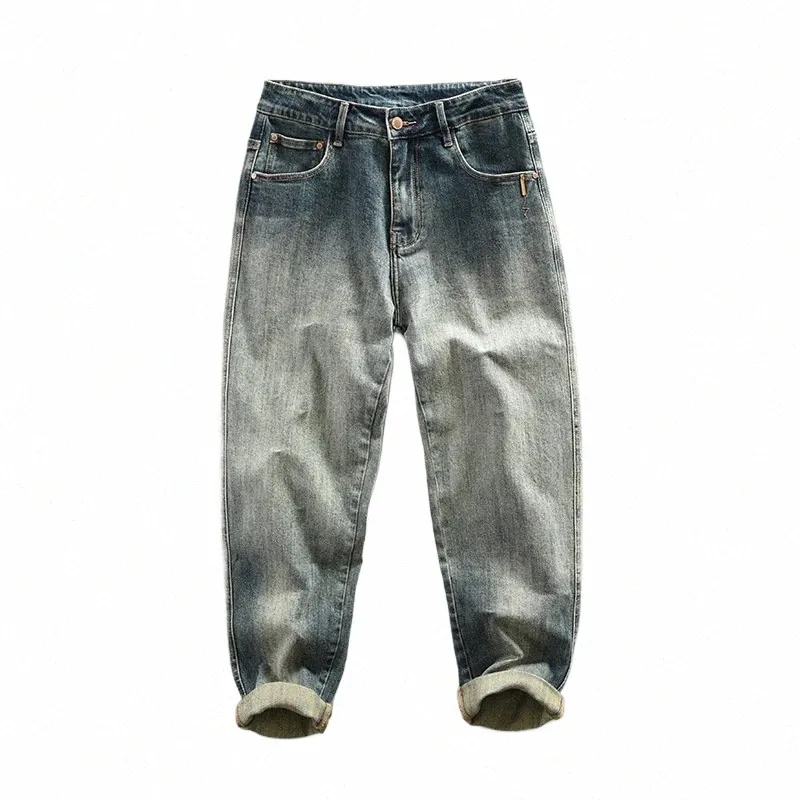 Frühling Herbst Neue Schwergewicht Casual Jeans für Männer Kleidung Mi Weiche Cott Männer Zipper Jogger Männer Hosen K1026 A81M #
