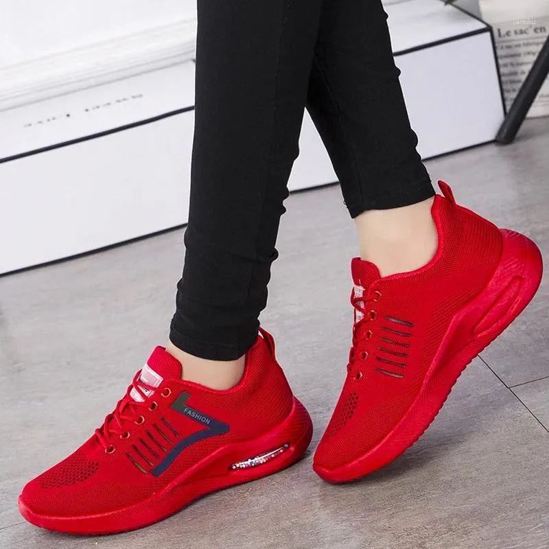 Casual Shoes Wzorowe Vulcanize 2024 Spring Fashion Fashable Siatki Kobiety Treakers Lace Up Light Tenis feminino