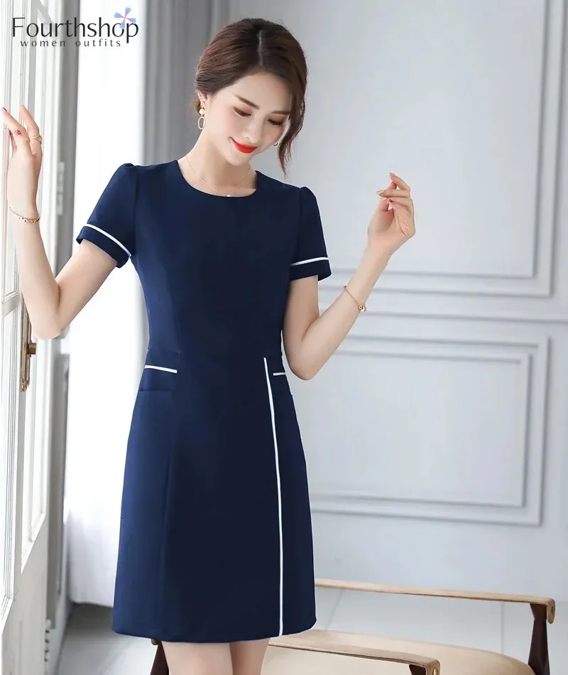 Professional Summer Office Dress Women Business Work Wear Striped Knitting Pullover Short Sleeve Above Knee from Dhgate Basic & Casual Dresses - price 64.93 Professional Summer Office Dress Women Business Work Wear Striped Knitting Pullover Short Sleeve Above Knee from Dhgate Basic & Casual Dresses - price 64.93