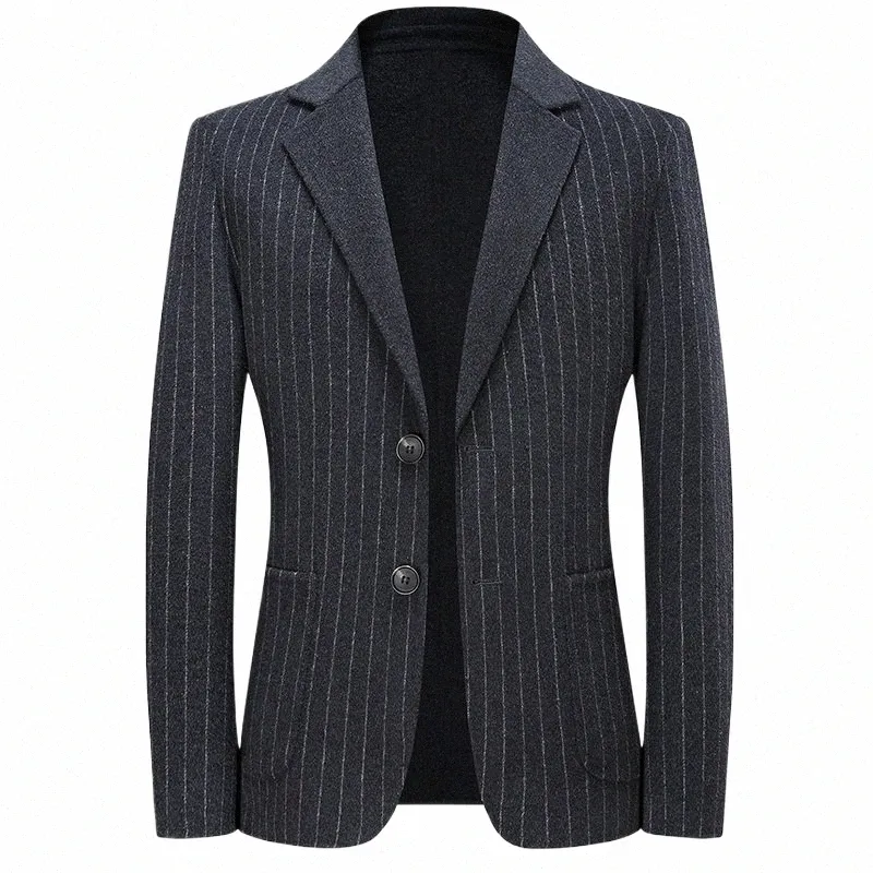 BATMO 2021 NEW ARRIVAL WOOL STRIPED CASUARBLAZER MEN、MALE JACKETS、PLUS-SIZE 18018 W08S＃