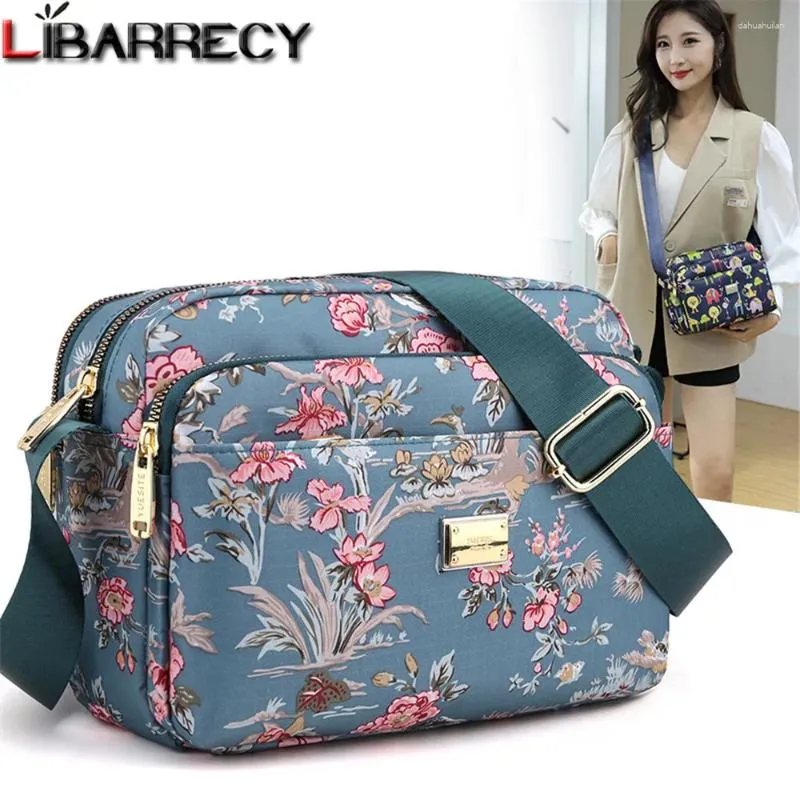 Sacs à bandoulière 2024 mode fleur motif conception dames sac petites femmes messager de haute qualité en Nylon femmes portefeuille Bolsos