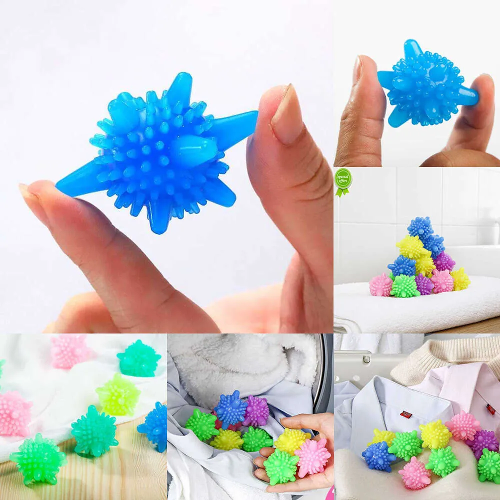 2024 5Pcs Magic Laundry Ball For Household Cleaning Washing Machine Clothes Softener Starfish Shape PVC Solid Reusable Cleaning Balls