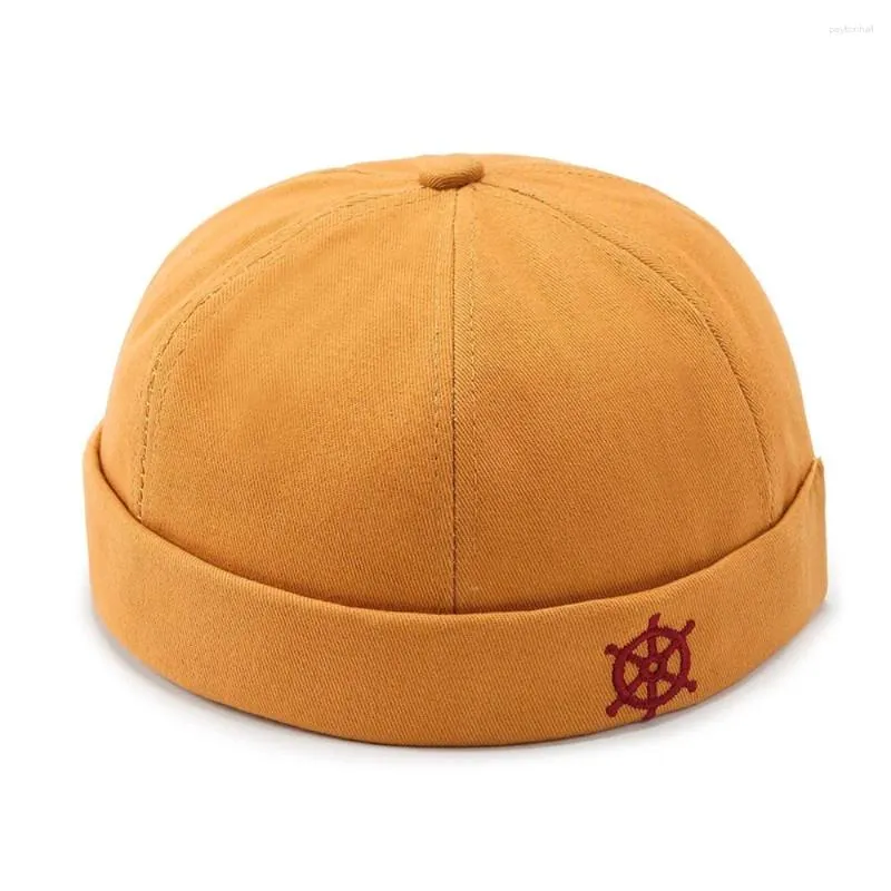 Береты, регулируемая круглая шляпа, однотонная хлопковая тюбетейка, винтажная без полей, хип-хоп, спорт на открытом воздухе