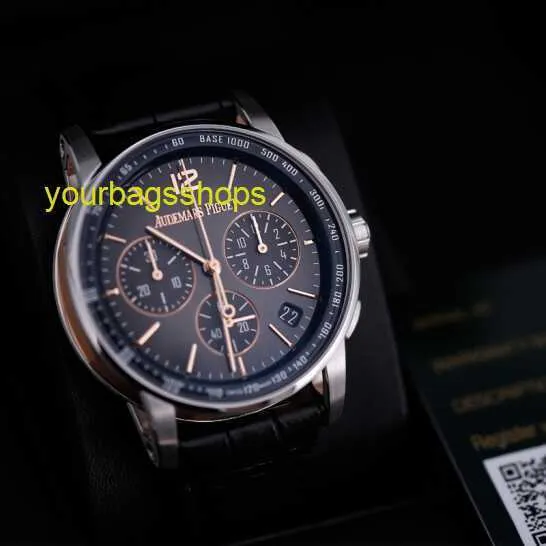 Diamond AP Wrist Watch 26393Cr Mens Watch Case Platinum Circle Timing Automatic Mécanique Swiss Famme Watch Date Affichage Luxury
