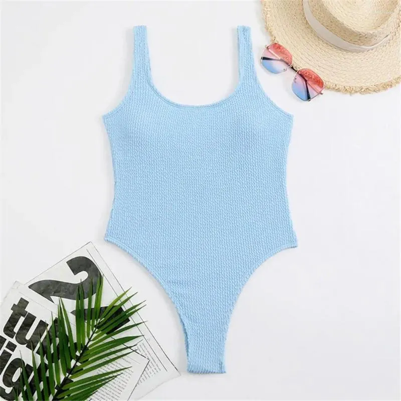 Damen-Bademode, dünner Badeanzug, stilvoller Monokini in Bonbonfarben, rückenfrei, einteilig, für Damen, schnell trocknende Strandmode mit Sommer