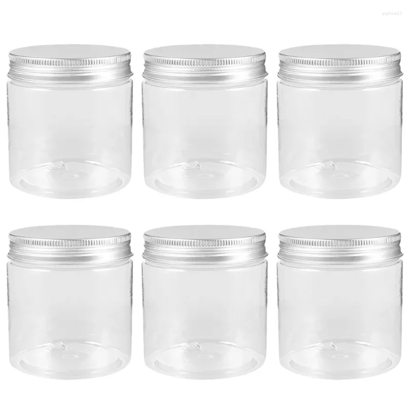 Storage Bottles 6 Pcs Aluminum Lid Mason Jars Salad Can Tank Household Houehold Containers Pet Plastic