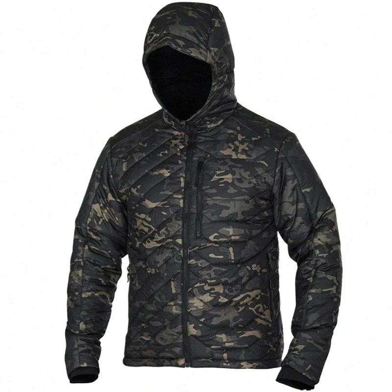 tactical Hooded Down Jacket Men Military Windproof Waterproof Warm Lightweight Parkas Outdoor Hunting Cam Coat Autumn Winter g7d1#