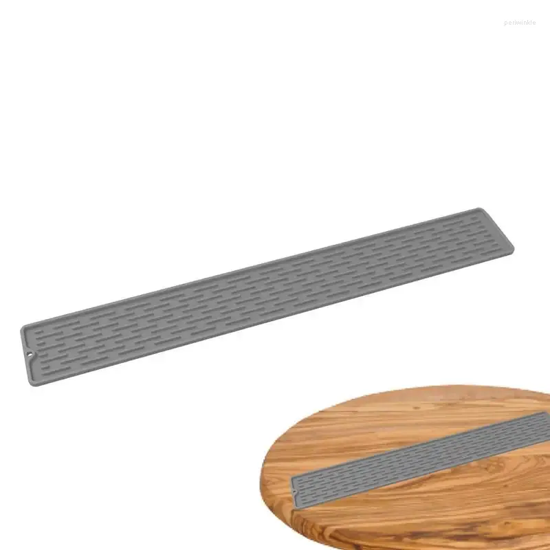 Table Mats Counter Long Drying Mat Waterproof Draining In Silicone Quick With Texture Design For Living Room Kitchen