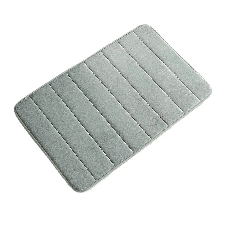 Maison de salle de bain tapis multicolore en toison à corail doux de salle de bain absorption d'eau antidérapante de toilette lavable de la cuisine du tapis lavable