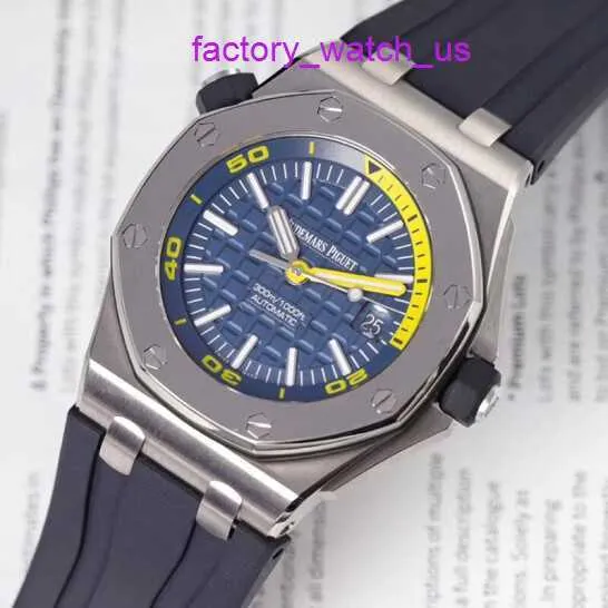 Ikonische AP-Armbanduhr Royal Oak Series 15710ST.OO, automatische mechanische Uhr aus Stahl, Business-Herrenuhr, 42 mm Durchmesser, A027CA.01/blaues Zifferblatt