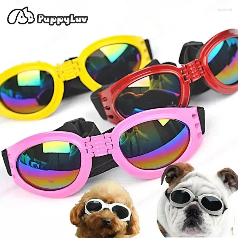 Hondenkleding 17cm Opvouwbare huisdierbril Goggles Zonnebril Zomer Winddicht Zonnebrandcrème Honden Puppy Accessoires Benodigdheden