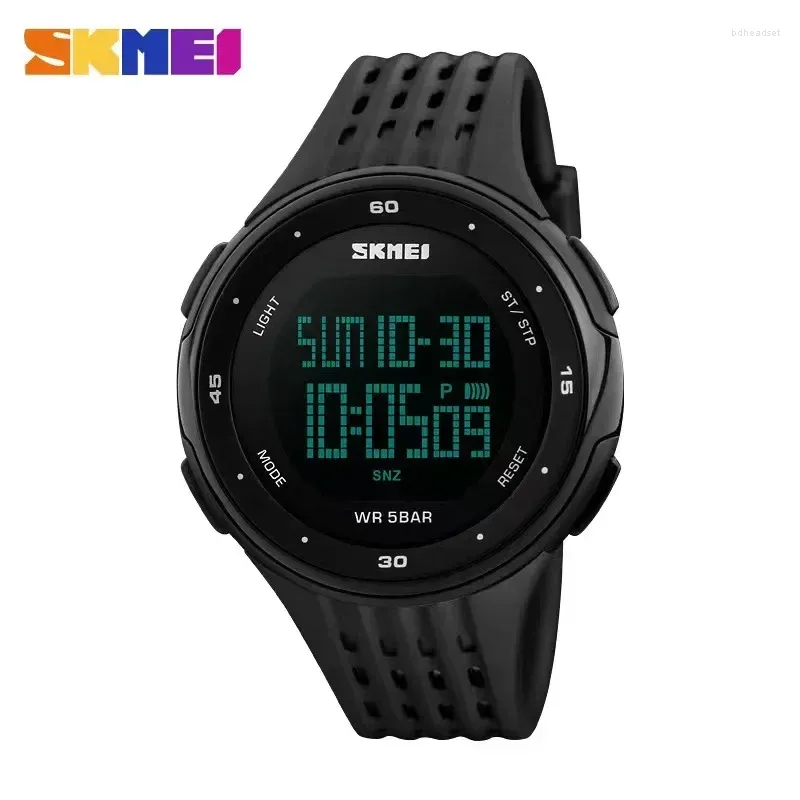 Armbanduhren Großhandel 5 teile/los SKMEI 1219 Herren Damen Digitaluhr Outdoor Sport Uhren Männer Wasserdichte LED Militär