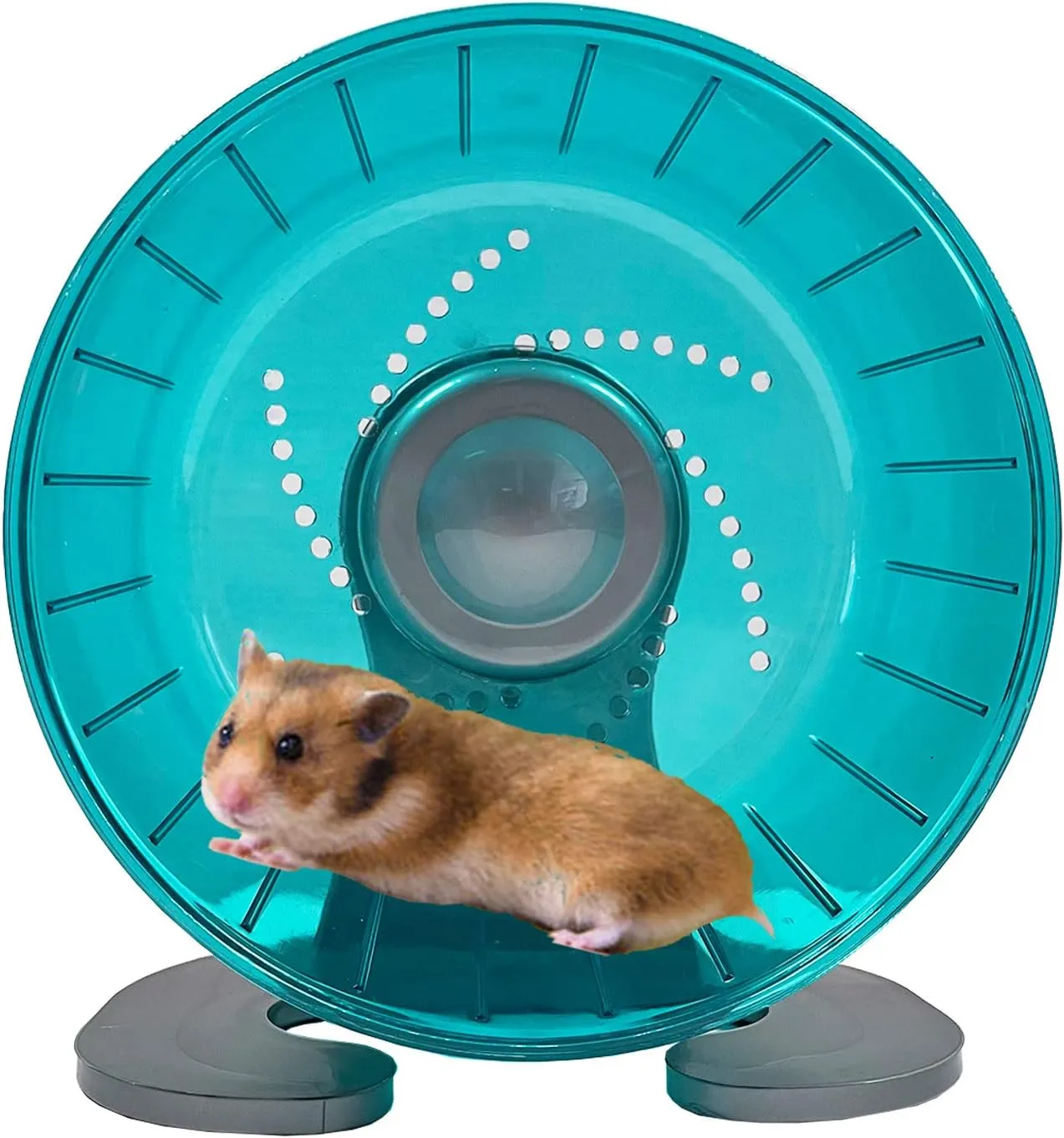 Zoupgmrhs hamster träningshjul, tyst spinnhamster som kör hjul, diameter 6,7 tum, grön