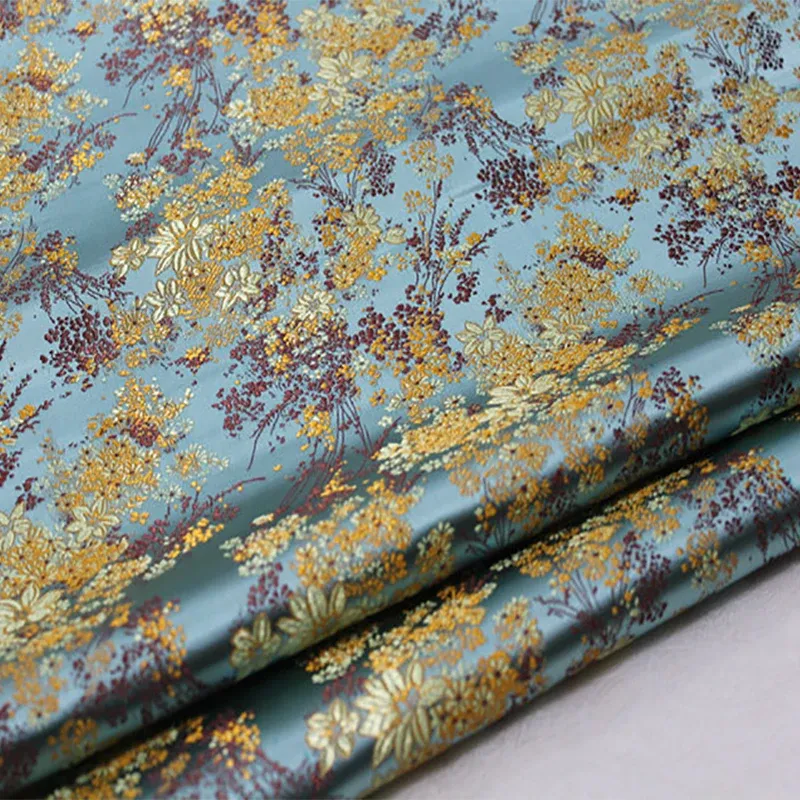 Stoffblume Brokat Satin Stoff Damast Jacquard Bekleidungskostüm Polster Einrichtung Vorhang Kleidungsmaterial für Meter