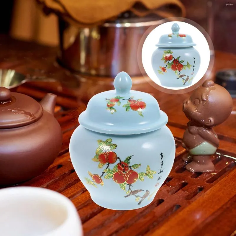 Butelki do przechowywania ceramiczna herbata wielofunkcyjna Kanister Wygodne kontenerowi cukierki słoik domowy żywność ceramika akcesoria dom