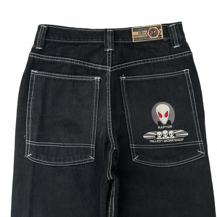 DHgate.com:streetwear Jeans Y2K Harajuku Hip Hop Alien DHgate.com:streetwear Jeans Y2K Harajuku Hip Hop Alien