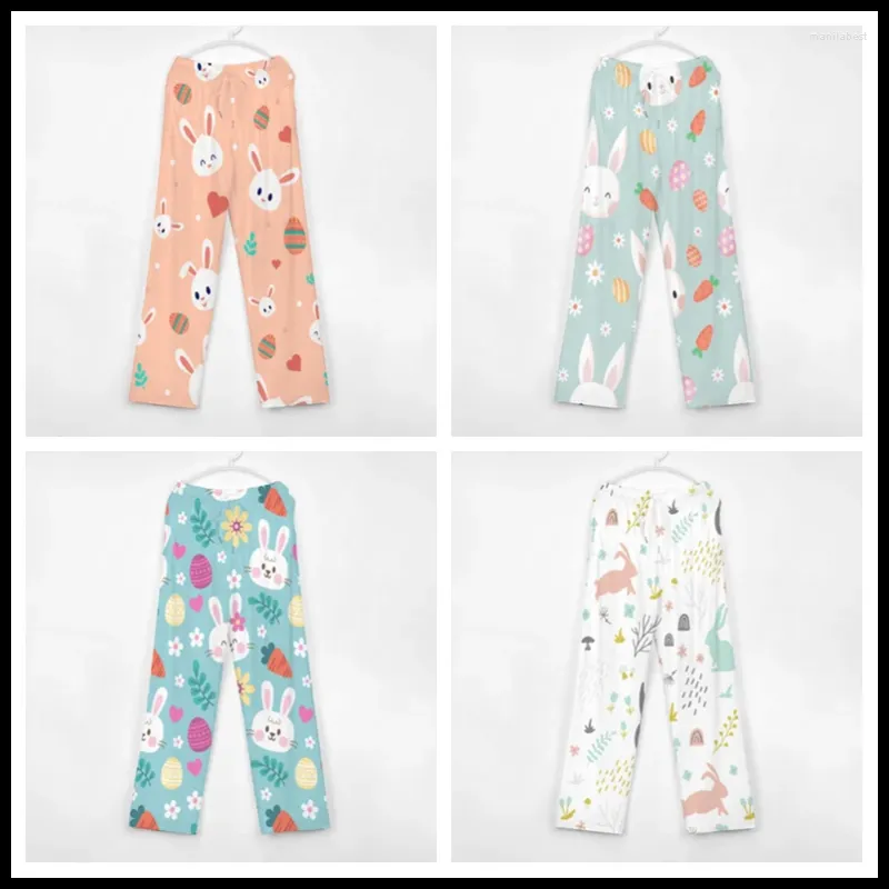 Women's Sleepwear Pattern Cute Pajama Pants Mens Womens Lounge Super Soft Unisex Sleep Bottoms With Pockets Drawstring