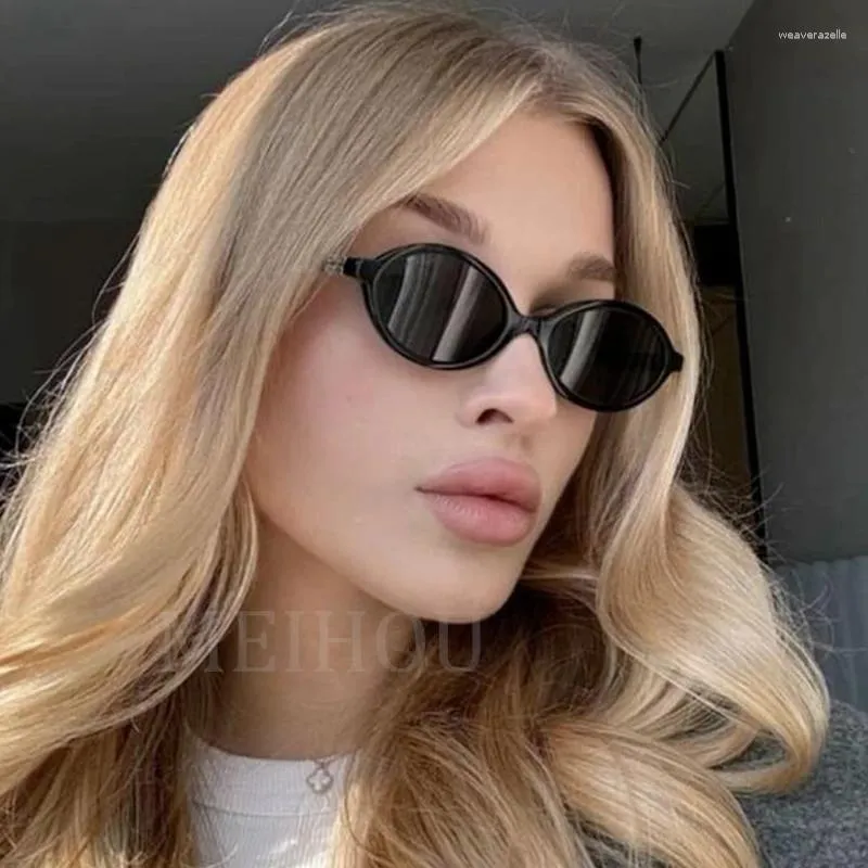 Sunglasses Women's Retro Oval Trend 2024 Tortoise Shell Small Frame Fashion Brand Sun Glasses Female Vintage Shades Oculos