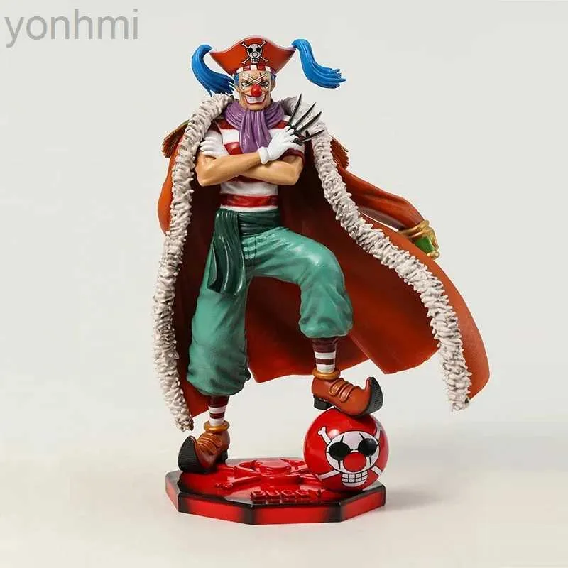 Anime Manga 25cm One Piece Four Emperors The Clown Buggy PVC Anime Action Figure Toy Collection Model Statue Cartoon Doll Gift For Friend 24329