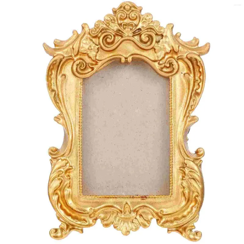 Frames Frame Po Picture Holder Vintage Display Tabletop Gold Desktop Rustic Office Decorative Memorial Baroque Ornate