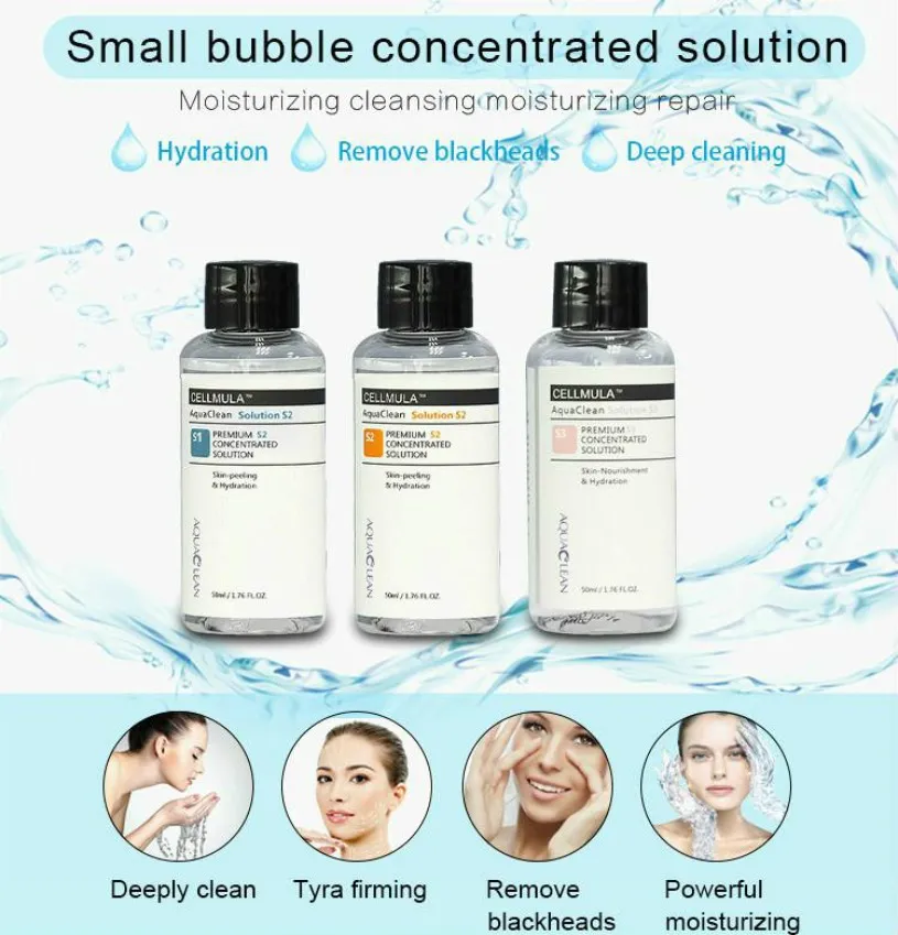 Microdermabrasion Aqua Clean Solution Aqua Peel concentré 50Ml par bouteille sérum pour le visage Hydra pour peau normale 666