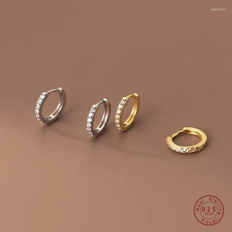 Hoop Earrings Silver For Women 925 Sterling 8/9/10/11/12mm Fashion Simple Party Piercing Jewelry Female BKEJ620