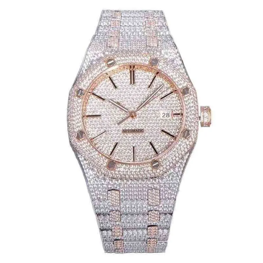 5ALove 15400 Bi diamante di lusso 15500 y orologio da uomo meccanico impermeabile con fondo meccanico automatico6F8K239v