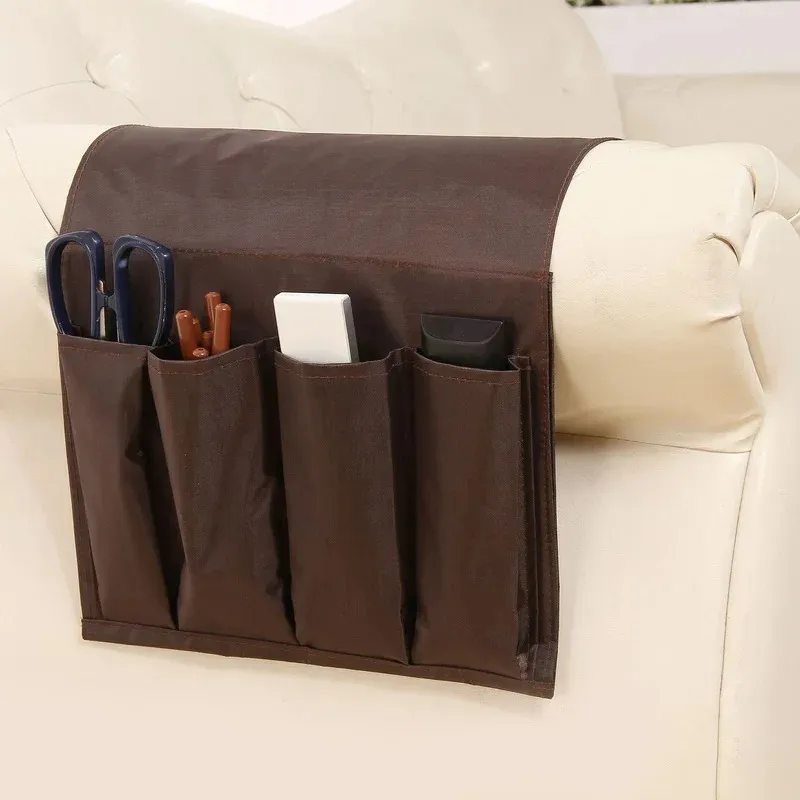 4 Pockets Storage Bag Sofa Handrail Tray Table Mat Couch Arm Rest Organizer Couch Table Top Holder Remote Control Organizer Bag