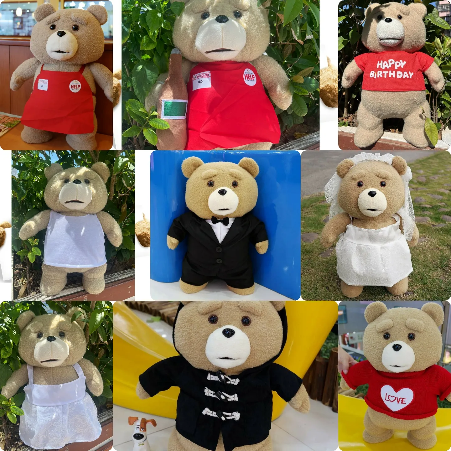 Wholesale 43cm bitter face Teddy bear plush toy children's game playmate holiday gift bedroom decoration