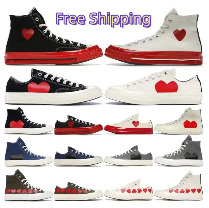 Top Designer 1970s All 1970 Chuck Star Taylor 70 Sneaker Classic Canvas Sapatos Casuais Plataforma Amor Preto Mens Mulheres Sapato Branco CDG Olhos Midsole Jam Triplo Nome Conjunto