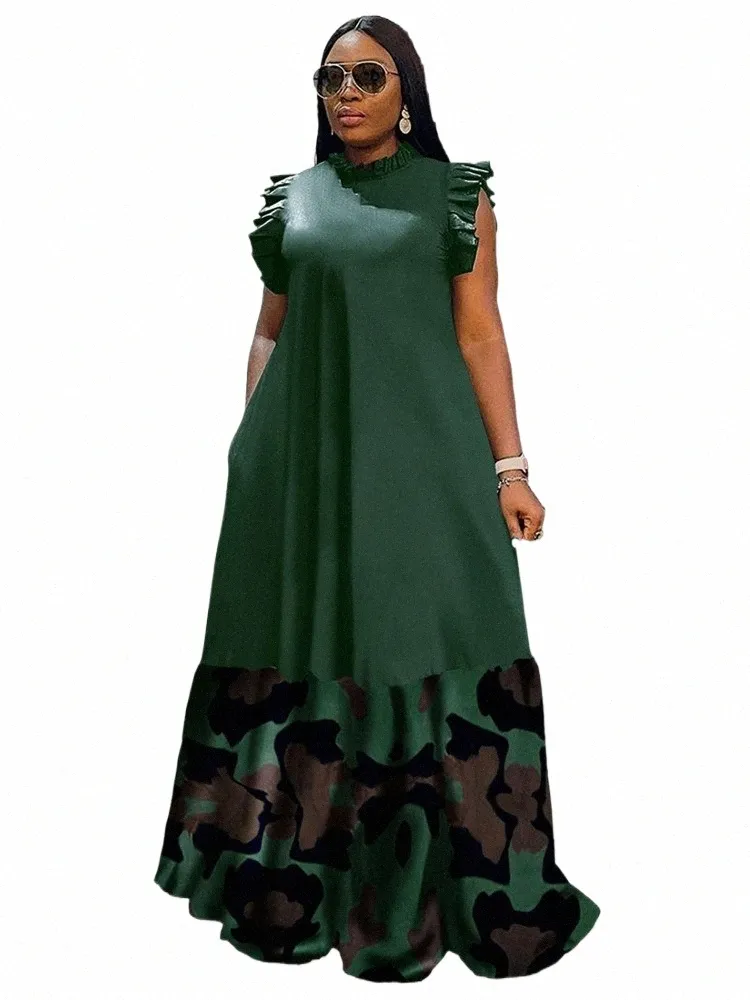 Elegant Plus Size Maxi Dress Patchwork Summer Party Dress, Full Length  Flowy Fit, Wholesale Available, Dropshipping Ready