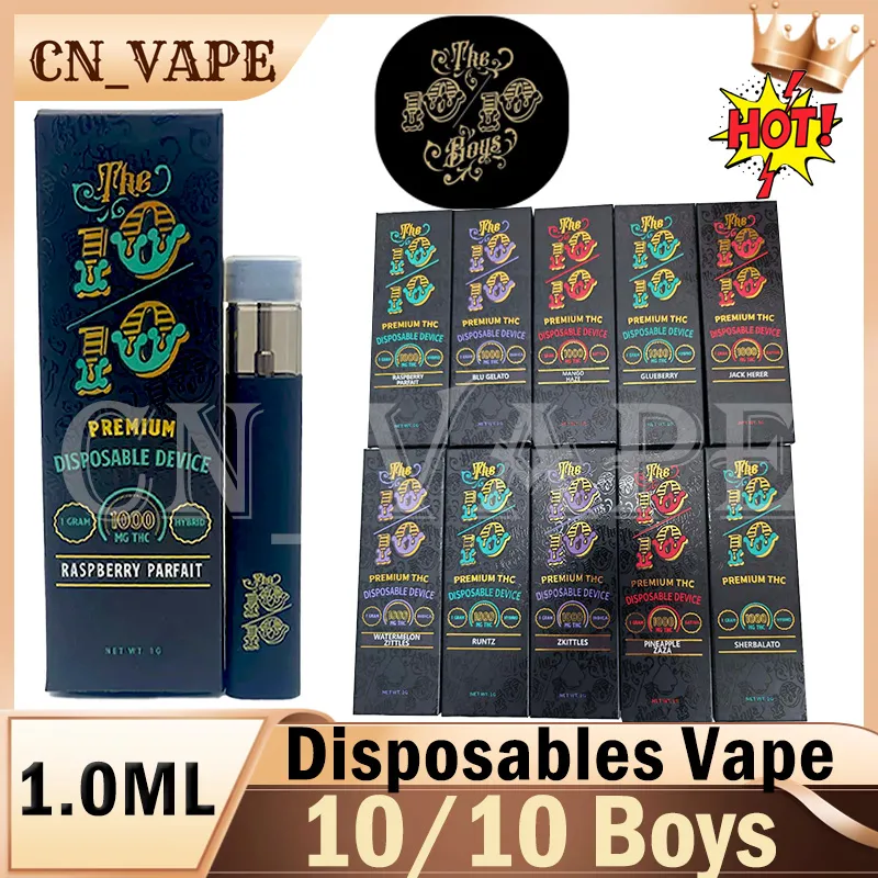 Empty 1010 boys Disposable Vape Pens 1.0 Gram Vapes Device Thick Oil Ceramic Coil E Cigarette Pods 280mAh Rechargeable Battery Vaporizer dabwoods packwoods