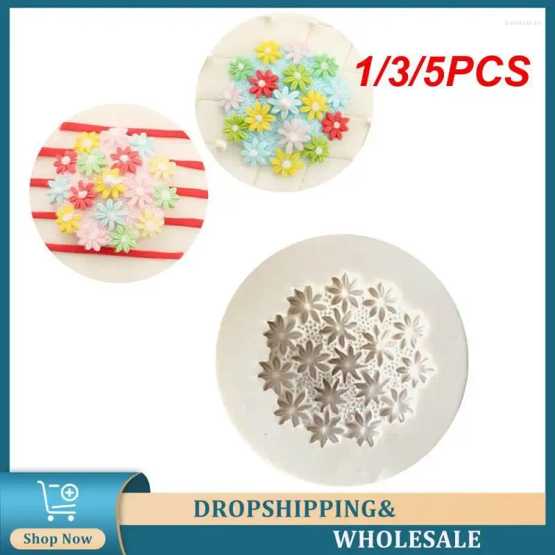 Bakvormen 1/3/5PCS Driedimensionale Chrysant Schimmel Duurzaam Siliconen Ronde Cake Niet Gemakkelijk Vervormd fondant