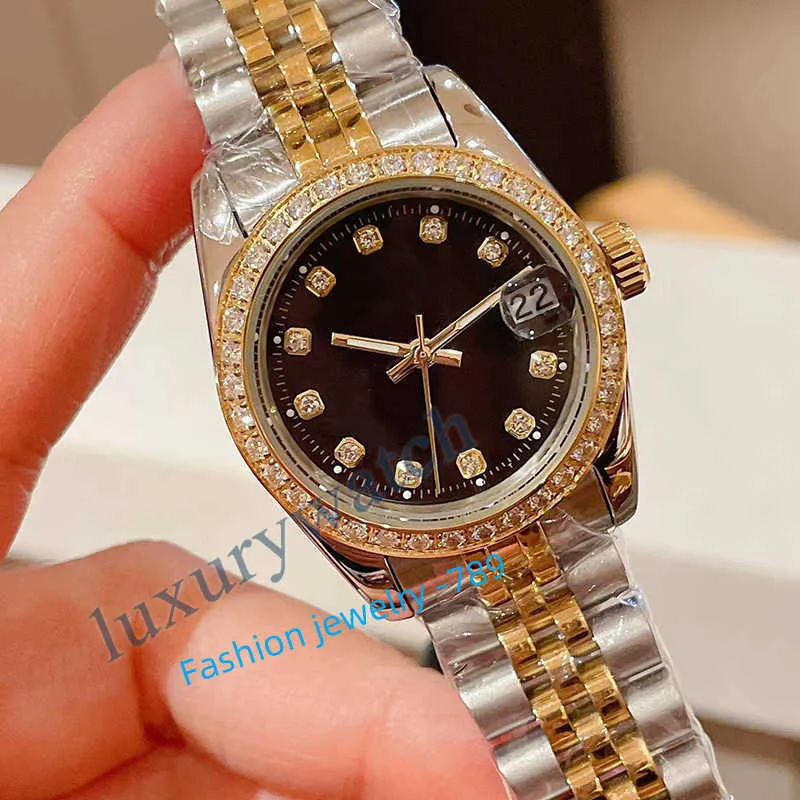 Relógio feminino masculino relógio de diamante moissanite automático montre luxe relógios ouro rosa tamanho 36mm relógio para homens relógio de designer orologio.