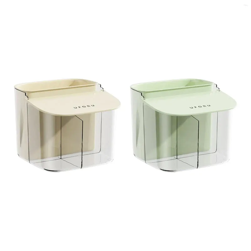 Storage Boxes Qtip Holder With Lid Bathroom Organizer For Drawers Desktop