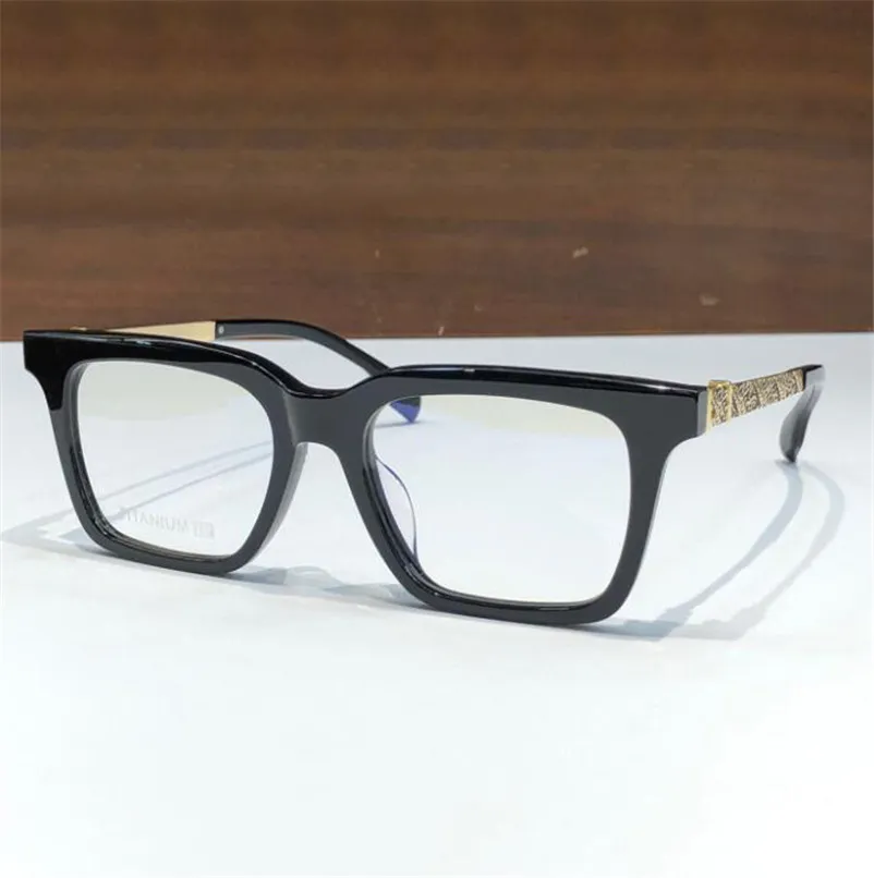 New fashion design square optical glasses 8271 acetate frame dragon pattern metal temples retro generous style easy and comfortable to wear eyewear