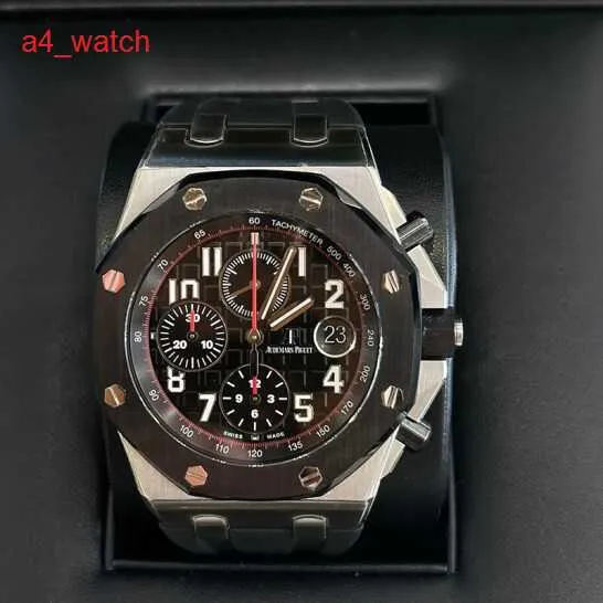 Relógio de pulso Celebrity AP Royal Oak Offshore Series 26470SO Anel de cerâmica de aço de precisão Vampiro Mens Cronometragem Moda Lazer Negócios Esportes Máquinas Relógio