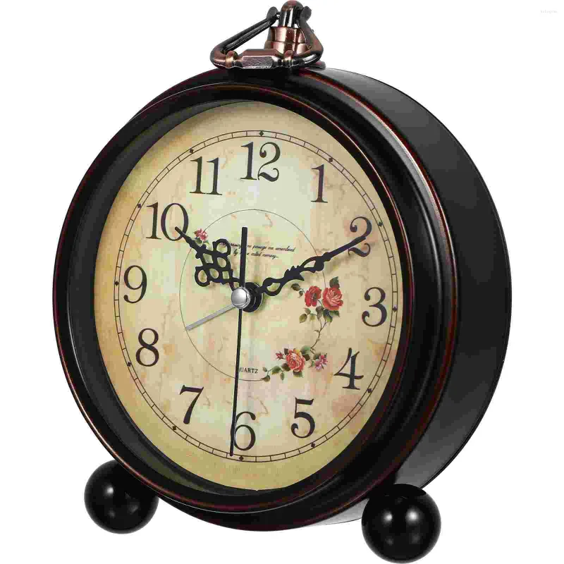 Orologi da tavolo Orologio da arredamento alla moda Vintage vecchio stile Camera da letto Soggiorno Scrivania Allarme Ufficio