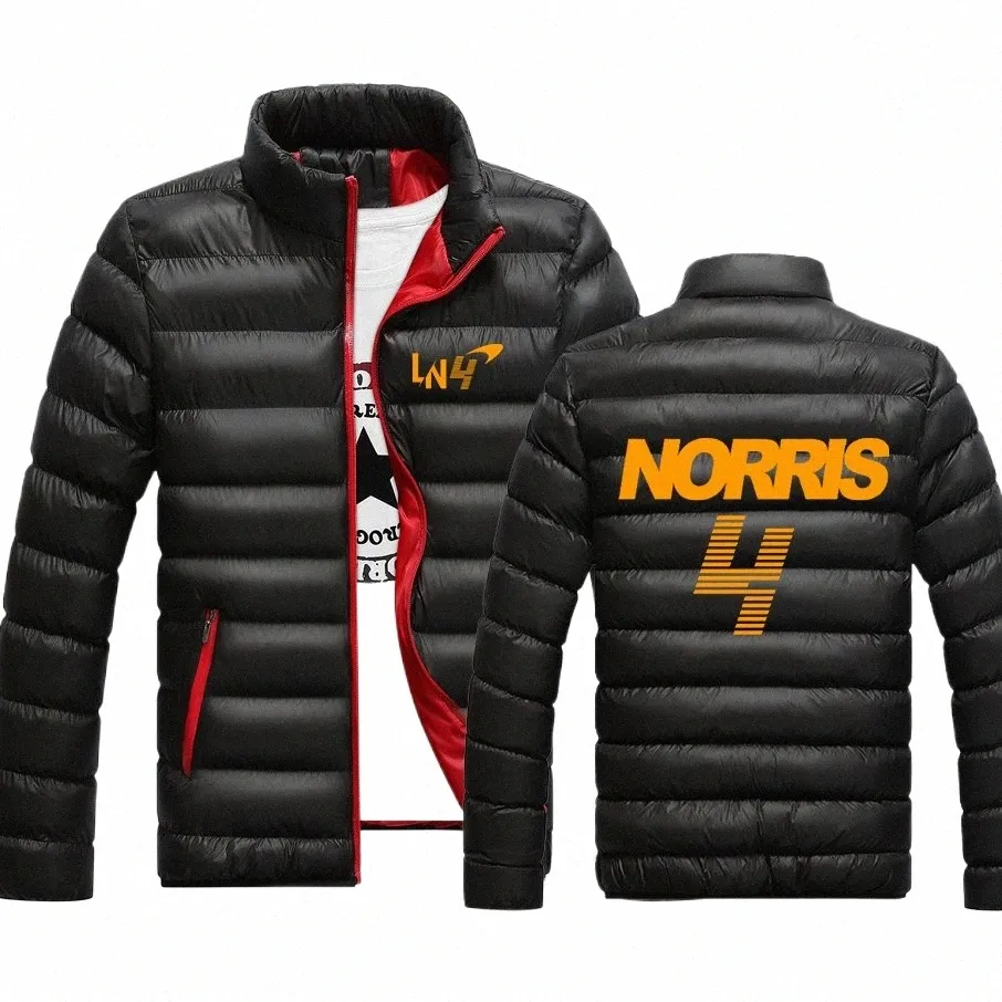 F1 McLaren 2024 Men's Norris New Winter Warm Windproof Casual Zip-up Jacket