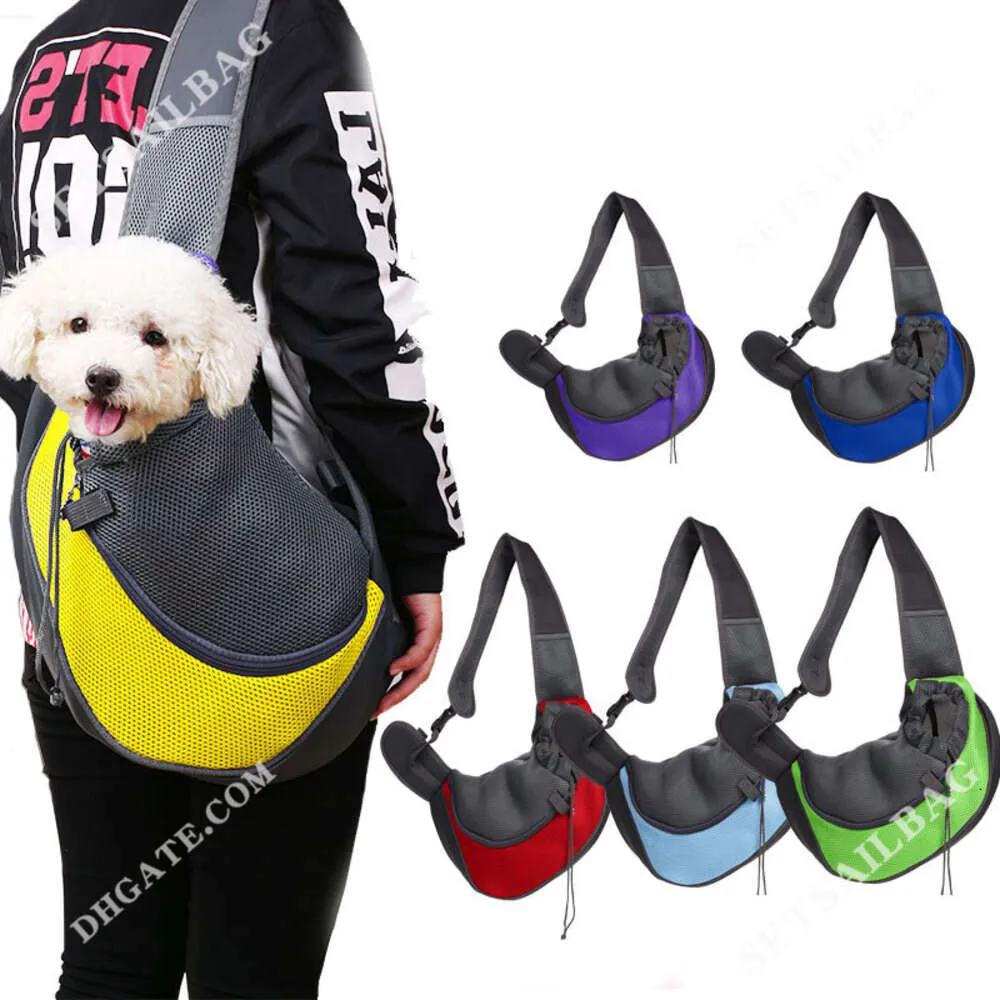 Pet Dog Cat Carriers Torba Przednia komfort podróży TOTE pojedyncze torba na ramię Zwierzęta Zabezpieczenia Crossbody Worka przedłużone ramię z płótnem zwierzaka worka na ramię Oxford Oddychając