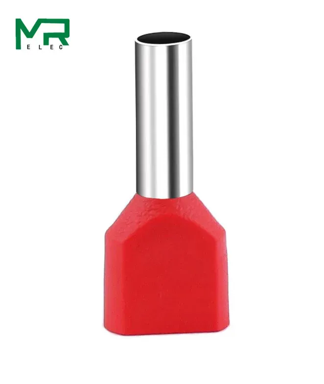 Dual Line Terminals Double-Line Insulated Tubular Terminals - Cold-Pressed Copper Tubular ...
