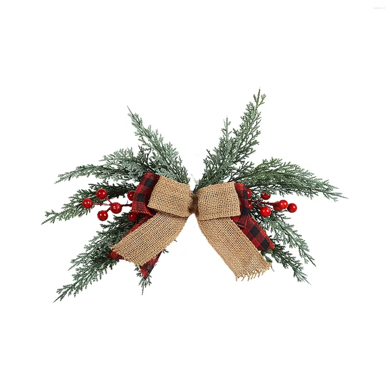 Decorative Flowers Artificial Pine Needles Berry Twig Home Festive Atmosphere Layout Wall Hanging Plant Christmas Door Lintel Decoration