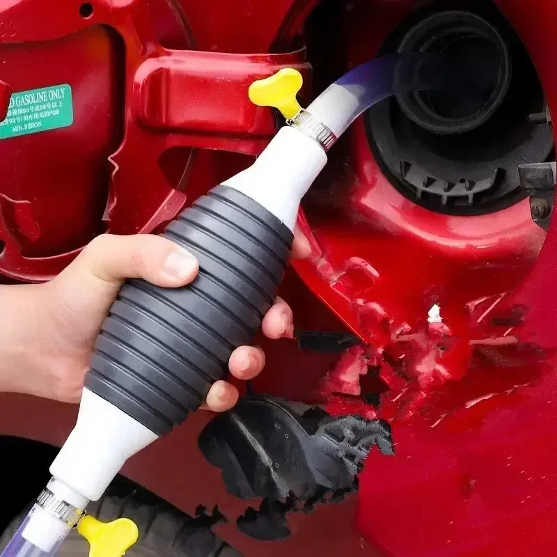 Pompe à carburant manuelle haut débit voiture moto Siphon à main eau réservoir de poisson huile essence Diesel liquide outil de transfert