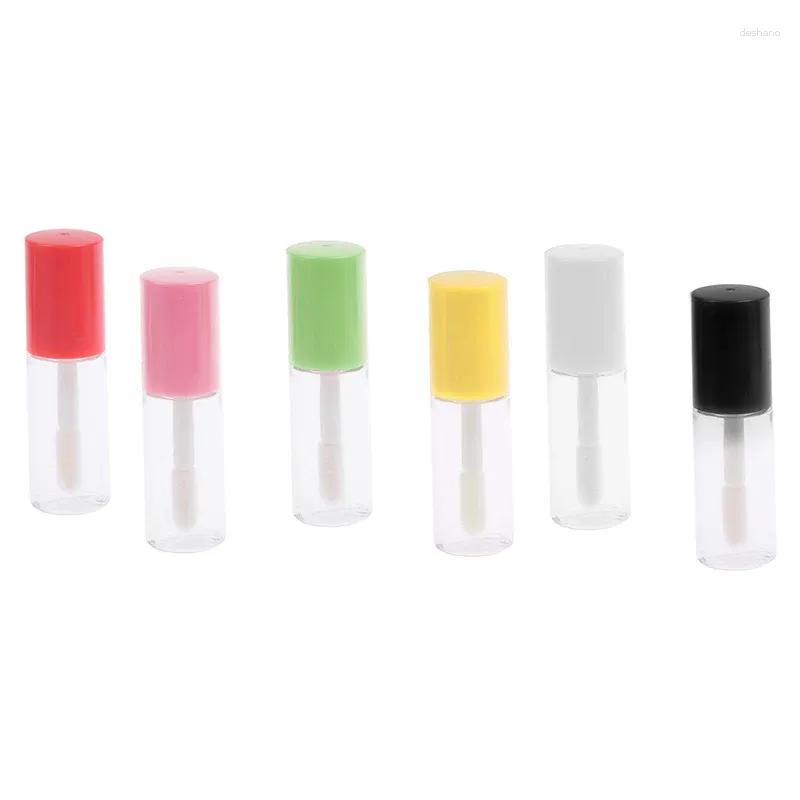 Bouteilles de stockage 10 pièces/lot vide Transparent PE Tubes de brillant à lèvres Tube en plastique rouge à lèvres Mini échantillon récipient cosmétique